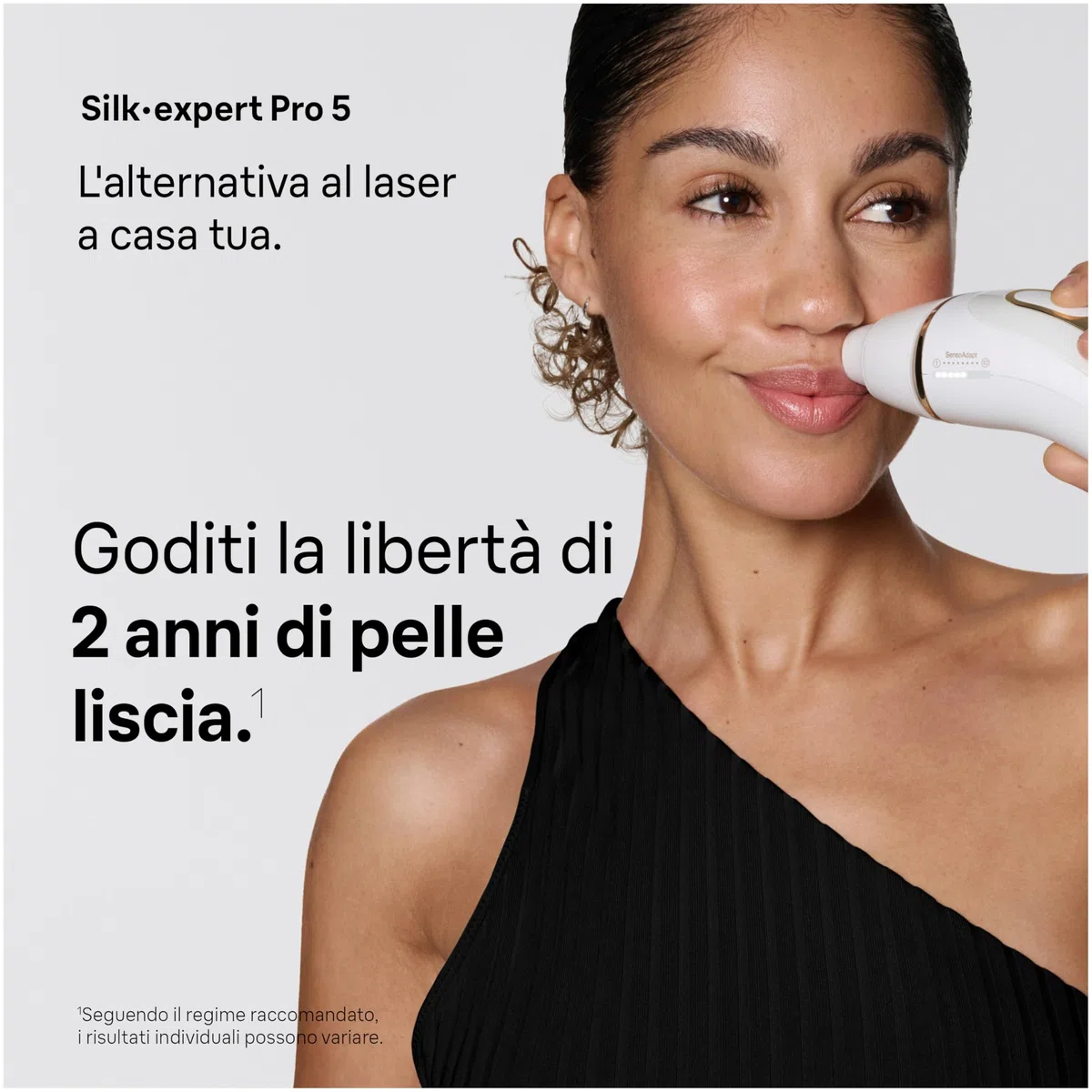 Braun Silk·Expert Pro 5, Epilatore Luce Pulsata Smart, Epilazione Laser Peli Donna a Casa, Riduzione Permanente dei Peli, con 3 Testine, Custodia e Rasoio Gillette Venus, Pl5321