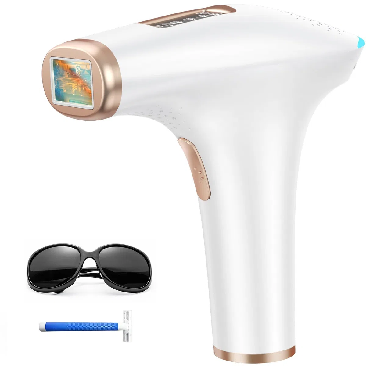 Haarlosy Epilatore Luce Pulsata IPL 999.900 Flash, 3 IN 1 HR/SC/RA GLY01 | Finestra 5 cm², 9 Livelli Regolabili e Uso Domestico per Viso, Ascelle, Gambe e Corpo, Donna e Uomo.