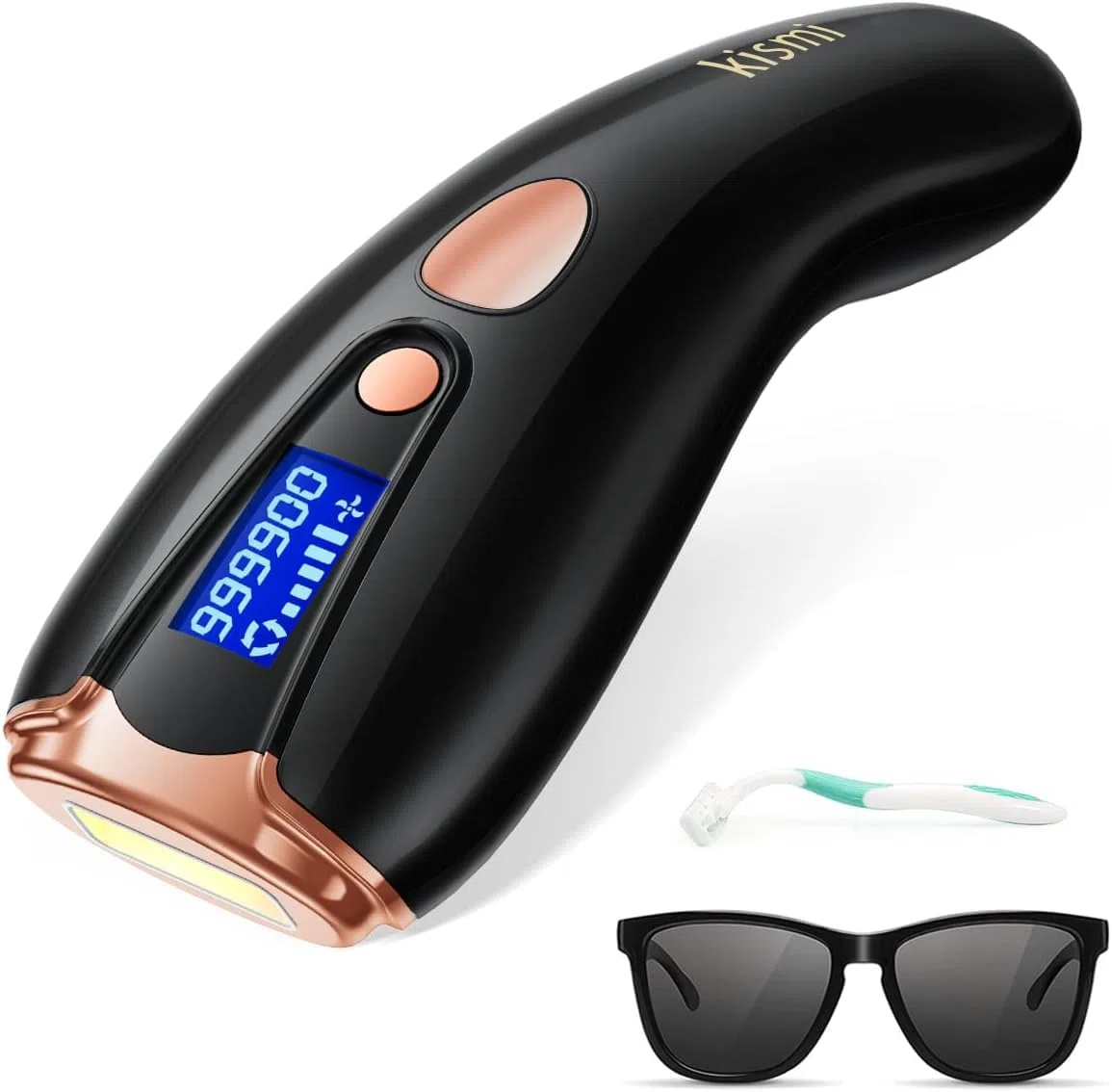 Epilatore Luce Pulsata IPL Kismi, Depilatore Laser Donna Uomo Professionale Definitiva, 999900 Flash, 5 Livelli, 2 Modalità, Rimozione Peli Indolore per Viso Corpo Braccia Gambe Ascelle Bikini