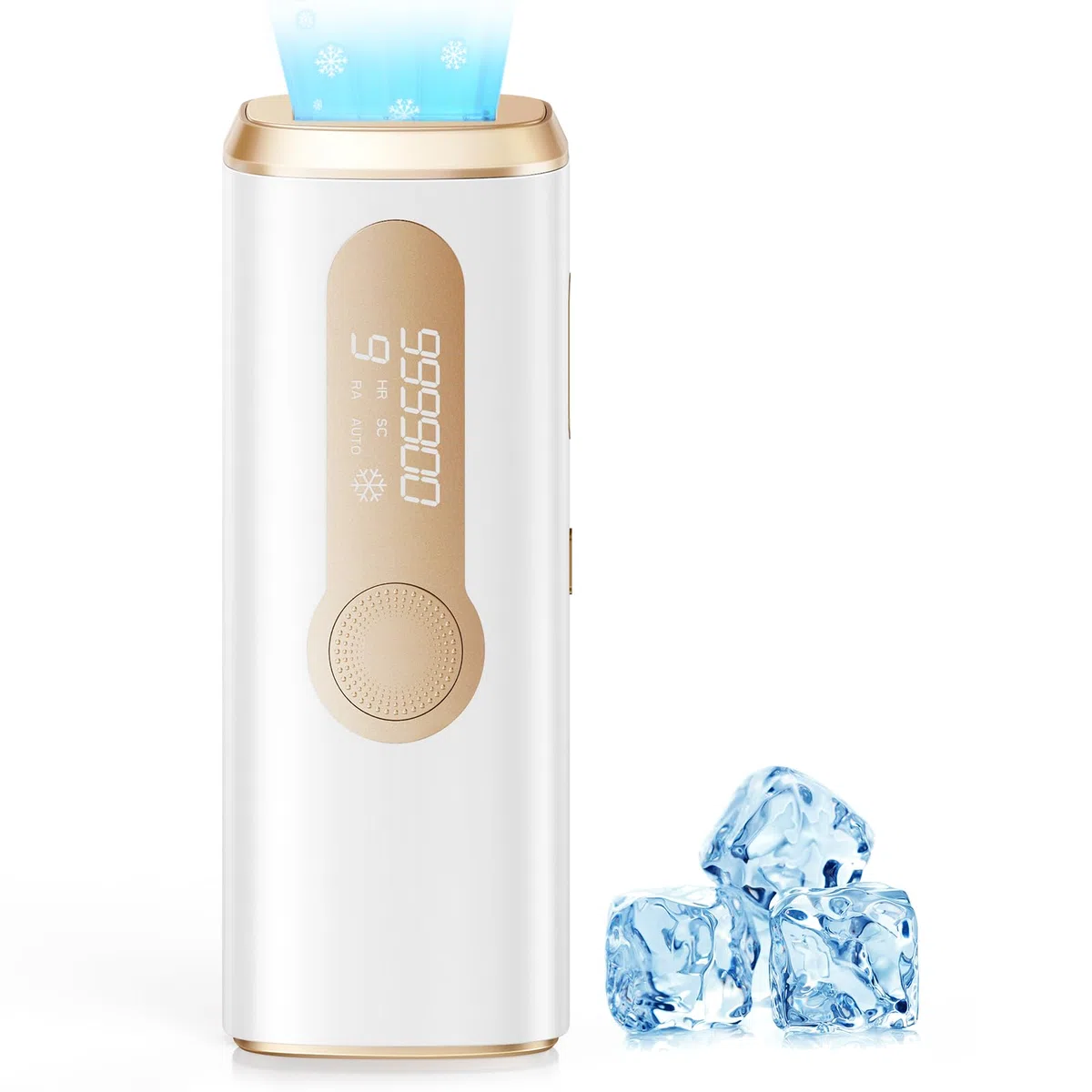 Haarlosy Epilatore Luce Pulsata con Funzione di Raffreddamento 5℃ - 3 IN 1 IPL Epilatore Laser per Donna e Uomo, 9 Livelli di Energia Regolabile Adatto a Corpo, Viso, Ascelle, Gambe Sensibili GLY06
