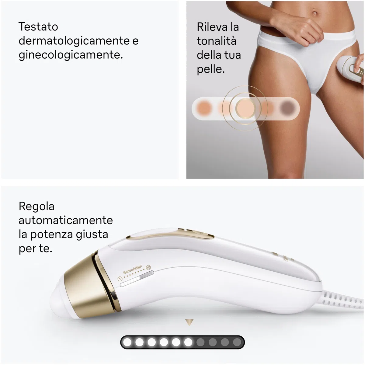 Braun Silk·Expert Pro 5, Epilatore Luce Pulsata Smart, Epilazione Laser Peli Donna a Casa, Riduzione Permanente dei Peli, con 3 Testine, Custodia e Rasoio Gillette Venus, Pl5321
