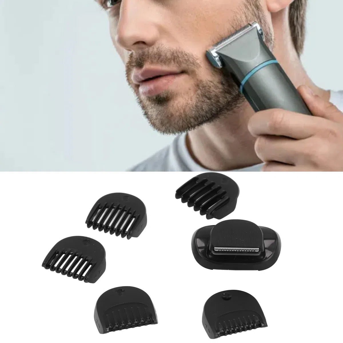 Accessorio per Regolabarba, Testina per Regolabarba Elettrica per Serie 5 6 7 5018s 5020s 5035s 5049cs Trimmer di Ricambio con Testina a Pettine da 5 Pezzi